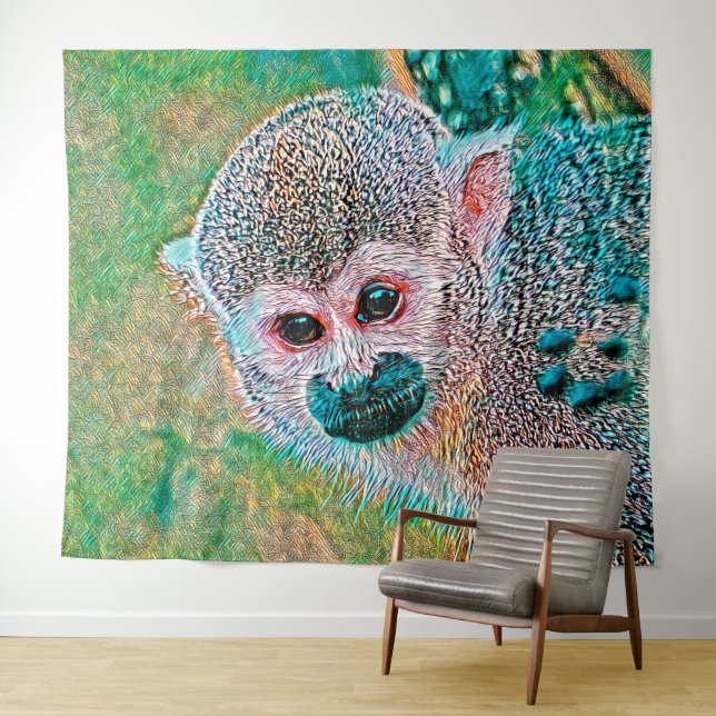 AnimalMix_Monkey_010 Tapestry (In Situ (Horizontal))