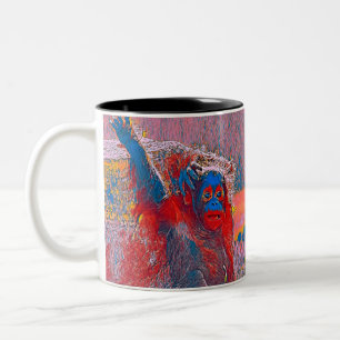 AnimalMix_OrangUtan_016 Two-Tone Coffee Mug