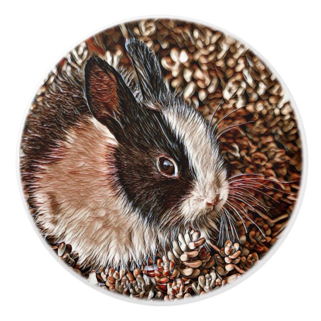 AnimalMix_Rabbit_005 Ceramic Knob (Front)