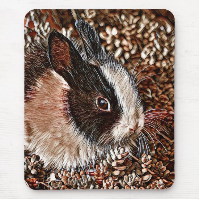 AnimalMix_Rabbit_005 Mouse Pad (Front)