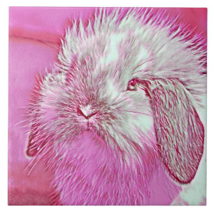 AnimalMix_Rabbit_008 Ceramic Tile