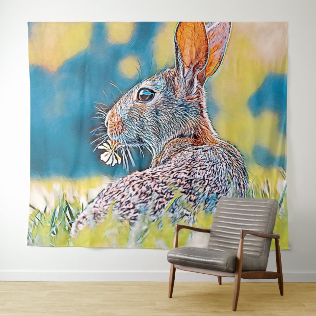 AnimalMix_Rabbit_028 Tapestry (In Situ (Horizontal))