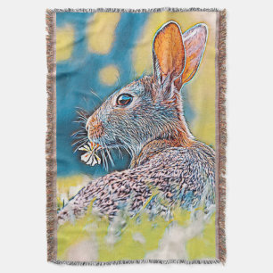 AnimalMix_Rabbit_028 Throw Blanket
