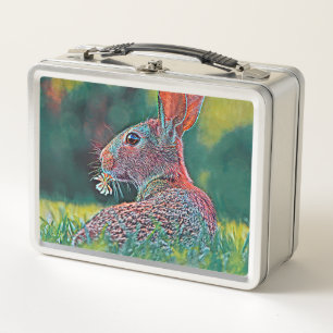 AnimalMix_Rabbit_048 Metal Lunch Box
