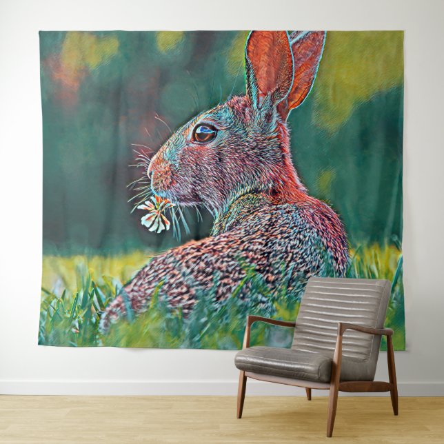 AnimalMix_Rabbit_048 Tapestry (In Situ (Horizontal))
