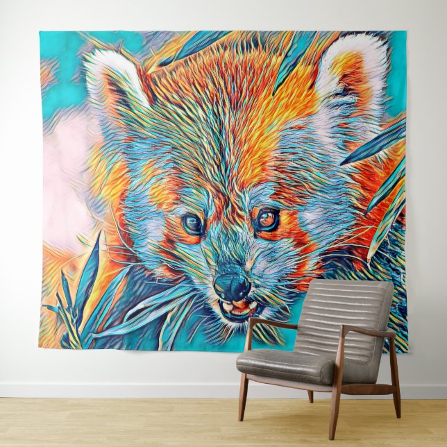 AnimalMix_RedPanda_001 Tapestry (In Situ (Horizontal))