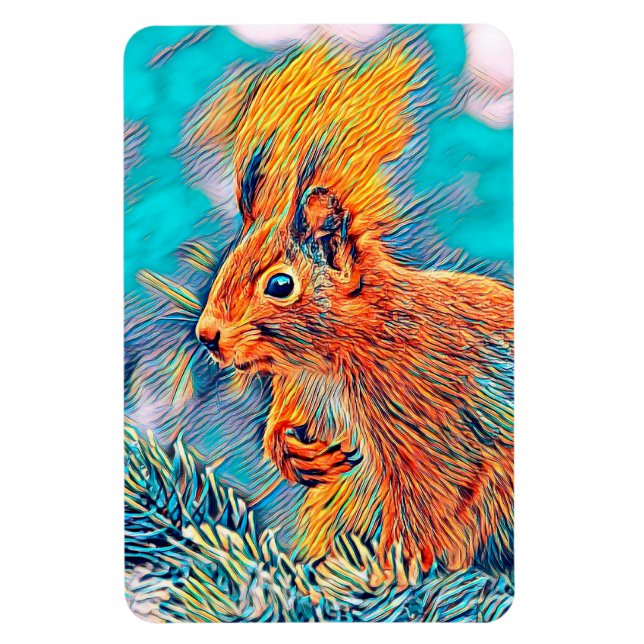 AnimalMix_Squirrel_001 Magnet (Vertical)