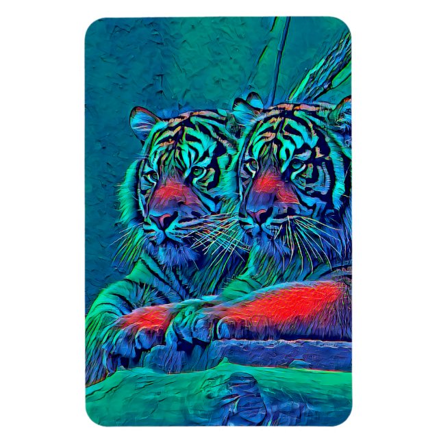AnimalMix_Tiger_035 Magnet (Vertical)
