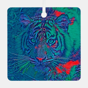 AnimalMix_Tiger_043 Metal Tree Decoration