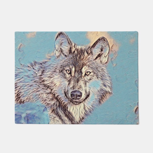 AnimalMix_Wolf_012 Doormat (Front)