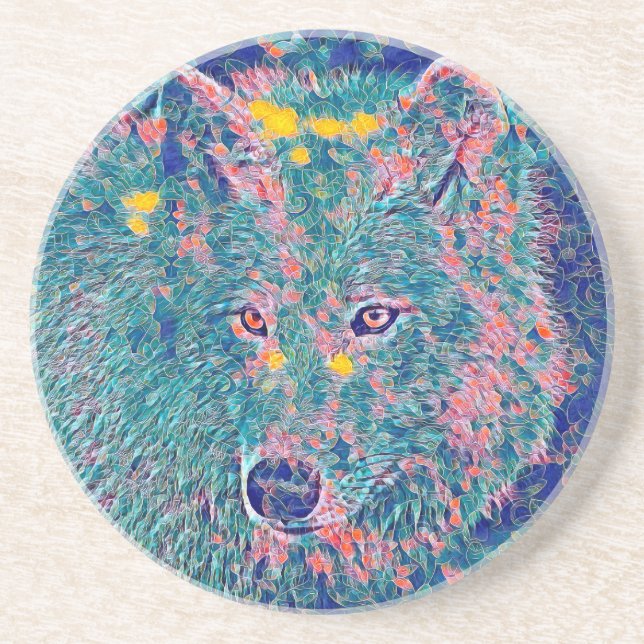 AnimalMix_Wolf_019 Coaster (Front)
