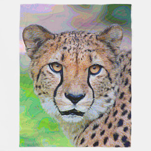 AnimalPaint_Cheetah_20171201_by_JAMColors Fleece Blanket