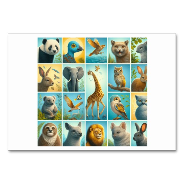 Animals (动物 / dòng wù) - Chinese Flash Cards (Front)