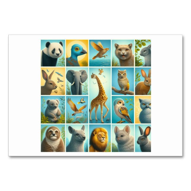 Animals (동물) - Korean Flash Cards (Front)