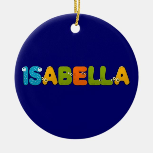 animals alphabet Isabella Ceramic Ornament (Front)
