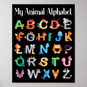 Animals Alphabet Learning ABC Animals Poster