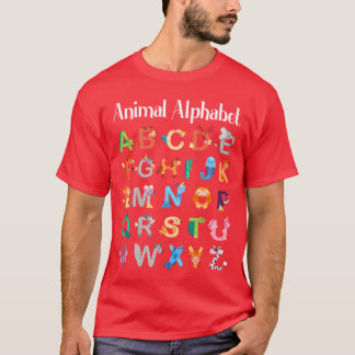 Animals Alphabet Learning ABC Animals vintage T-Shirt