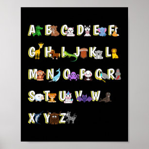 Animals Alphabet Poster