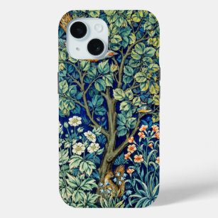 Animals and Flowers, Forest, William Morris iPhone 15 Case