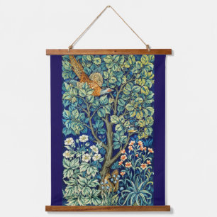 Animals and Flowers, Forest, William Morris Hanging Tapestry