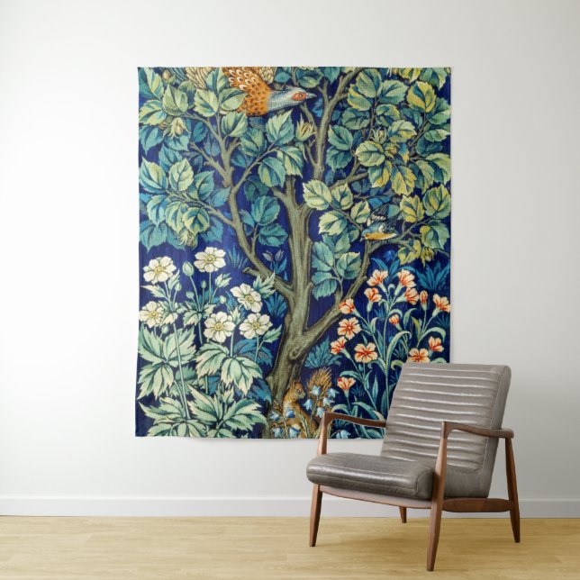 Animals and Flowers, Forest, William Morris Tapestry (In Situ)