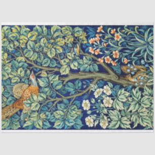 Animals and Flowers, Forest, William Morris Tissue Paper