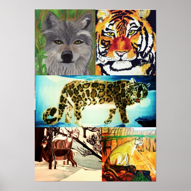 ANIMALS ARE BEAUTIFUL COLLAGE print (Front)