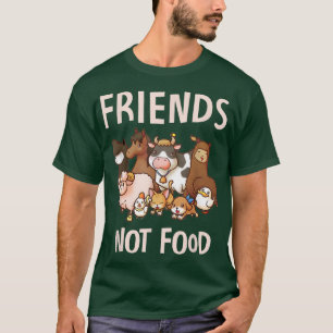 Animals are Friends not Food Pig Cow Sheep Vegan V T-Shirt