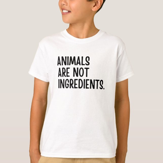 Animals Are Not Ingredients T-Shirt (Front)