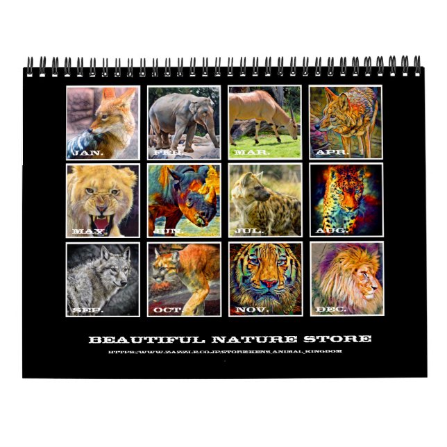 Animals Art Calendar (Type-C) (Back)