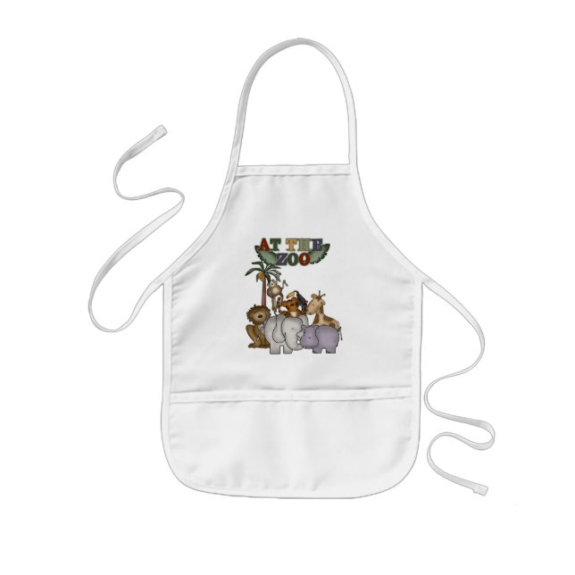 Animals at the Zoo Tshirts and Gifts Kids Apron (Front)