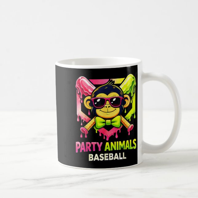 Animals Baseball Funny Monkey with Sunglasses Boy Coffee Mug (Right)