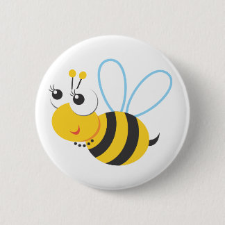 Animals - Bee 6 Cm Round Badge