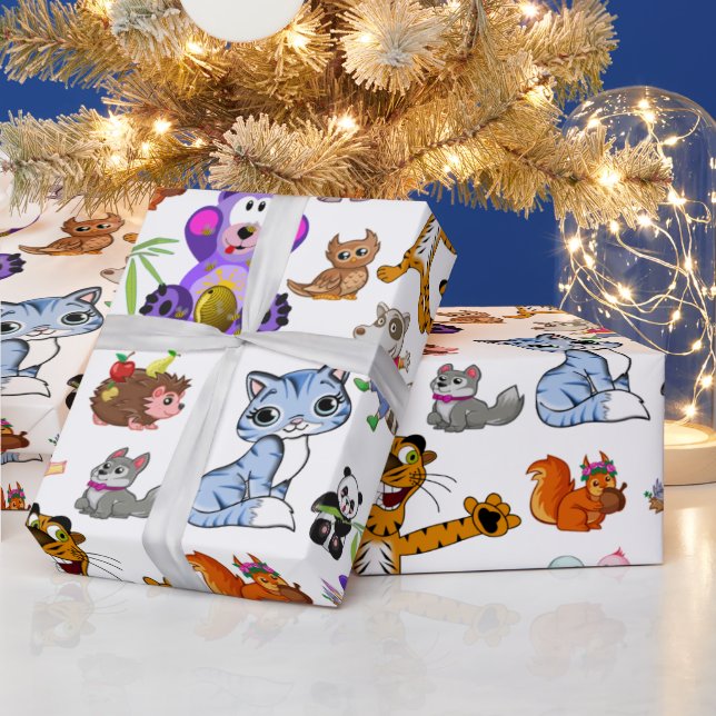Animals Cartoon  Wrapping Paper (Holidays)
