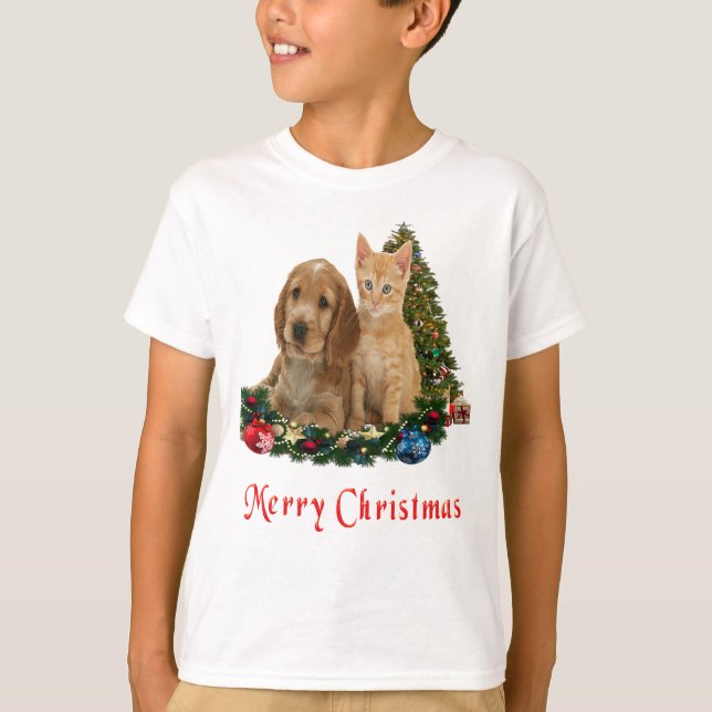 Animals Christmas T-Shirt (Front)