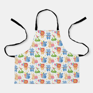 Animals Congratulate on Kids Birthday Apron
