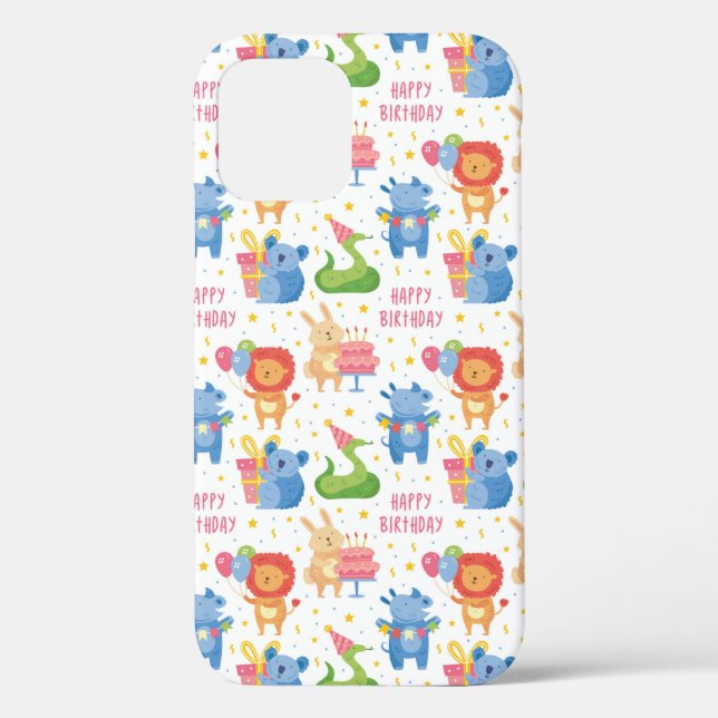 Animals Congratulate on Kids Birthday Case-Mate iPhone Case (Back)