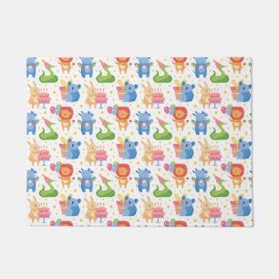 Animals Congratulate on Kids Birthday Doormat