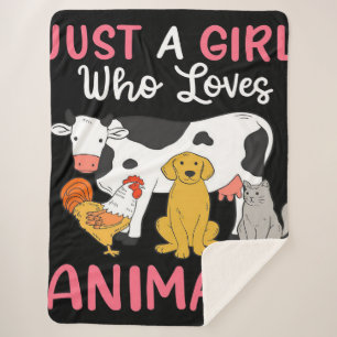 Animals Cow Chicken Dog  Cow lover blanket gift