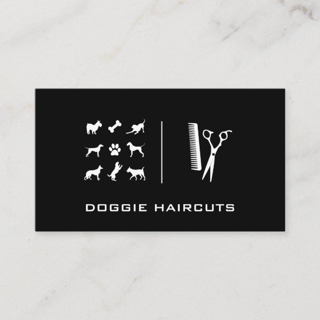 Animals Dogs Pets | Grooming Business Card (Front)