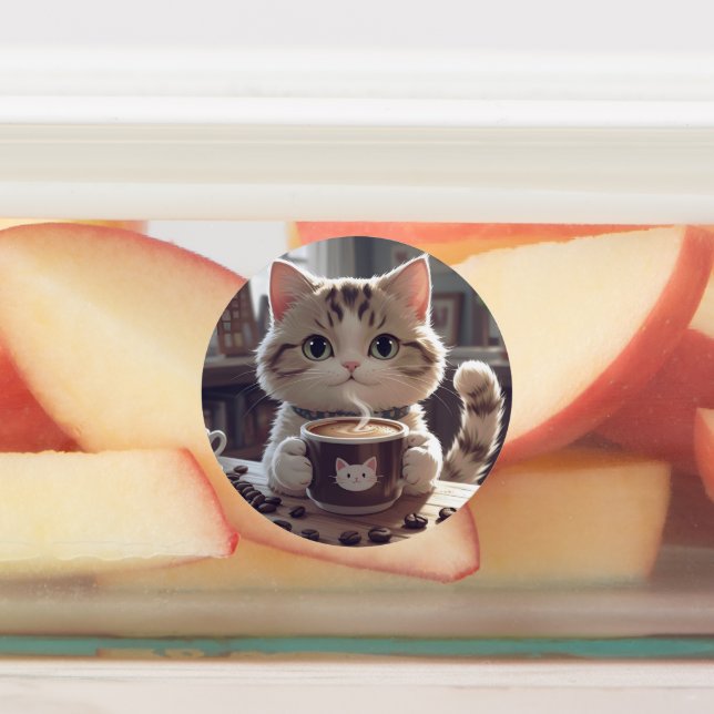 Animals drinking cute coffee (Affixed)