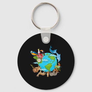 Animals Earth Day Save Animals Earth Animal Lover Key Ring