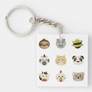 Animals, Farm, Animal Key Ring