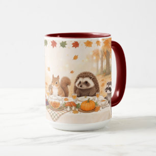 Animals' Forest Party in Autumn Mug