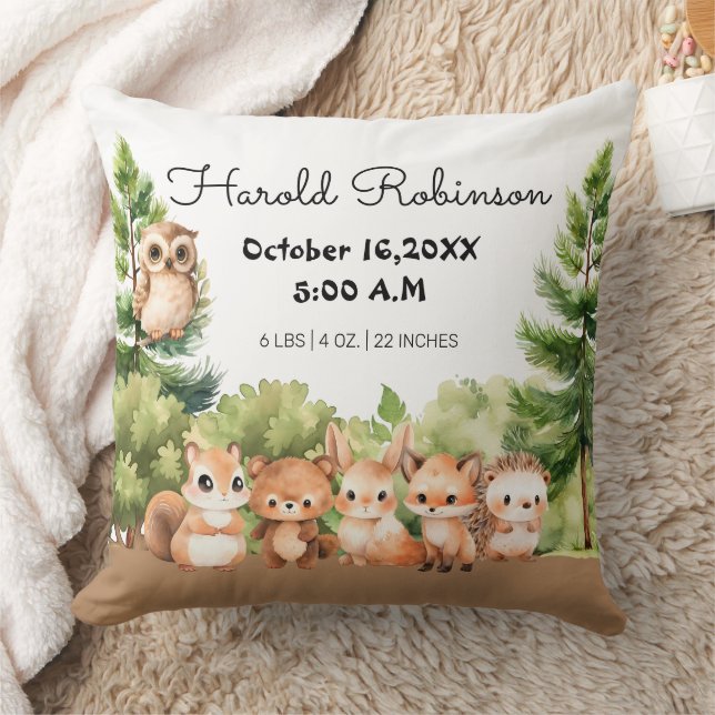 Animals Forestland Watercolor Cushion (Blanket)