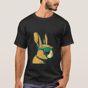 Animals Graphic  Bunny Wearing Sunglasses T-Shirt