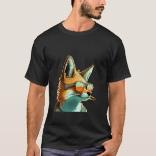 Animals Graphic Fox Wearing Sunglasses 3 T-Shirt