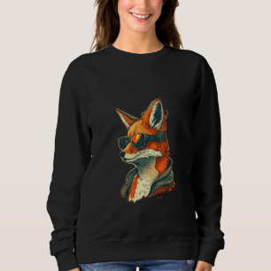 Animals Graphic  Fox Wearing Sunglasses 5 Sweatshirt
