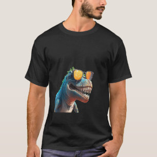 Animals Graphic  rex Dinosaur Wearing Sunglasses T-Shirt