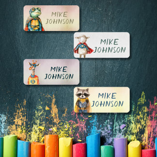 Animals Heroes waterproof kids name clothing